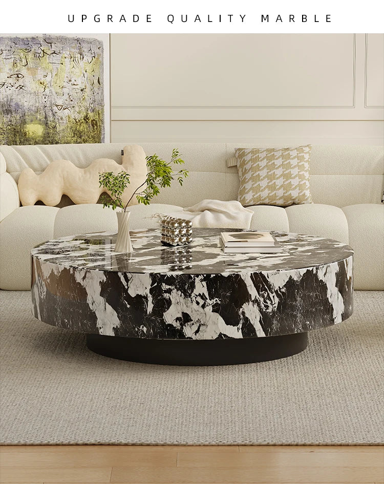Any Size Custom Italian Minimalist Round Marble Nesting Tables Set Luxury Natural Stone Designer Villa Penthouse Living Room Fur
