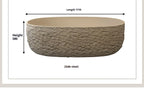 Wabi-Sabi Stone Texture Bathtub, One-Piece Artificial Stone Tub for Home , Heat Retention&Easy Clean, Body Contour, Customizable