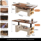 Any Size Custom Nordic Style Electric Lift Coffee Table Sturdy Durable Living Room Home Luxury Multi Functional Tea Table Furnit