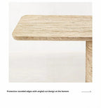 Any Size Custom Italian Travertine Entryway Console Luxury Wall Mounted Hall Table Villa Heat Scratch Resistant Anti Bacterial S