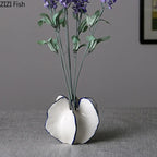 Carambola Decorative Ceramic Vase Crafts Floral Flower Arrangement Simulation Star Fruit Porcelain Vases Living Room Decoration