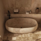 Any Size Custom Retro Oval Bathtub Compact Freestanding Soaking Tub Home Bathroom All Spaces Heat Retention Easy Clean Body Cont
