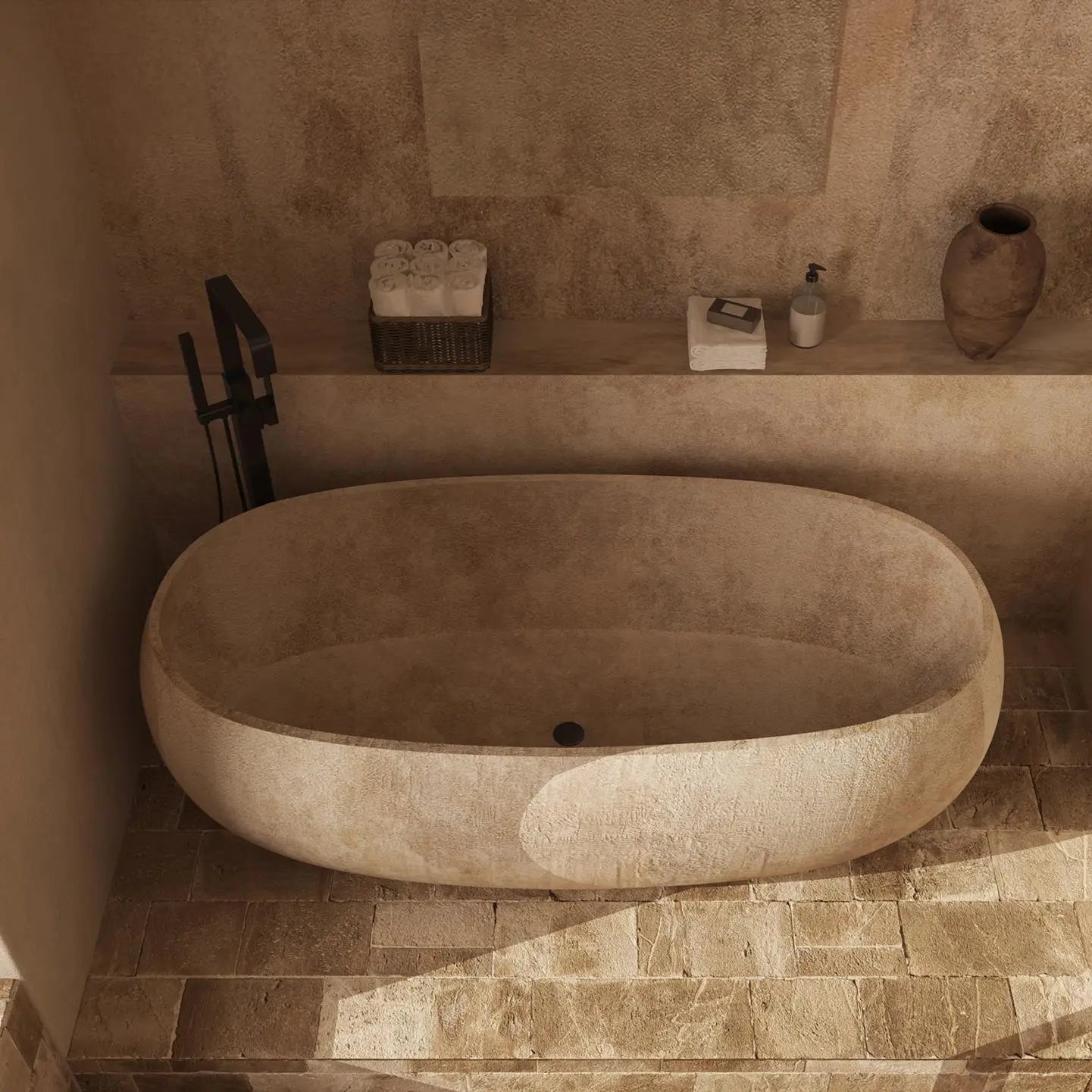Any Size Custom Retro Oval Bathtub Compact Freestanding Soaking Tub Home Bathroom All Spaces Heat Retention Easy Clean Body Cont