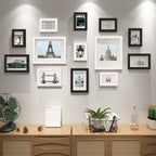 13pcs Wood Picture Frame Set for Wall Home Office Decor Festive Commemorative Gifts - Variety of Sizes for Photos