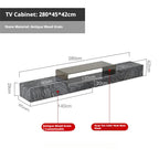 Any Size Custom Italian Luxury Stone TV Console Modern Entertainment Wall Fireplace Waterproof Scratch Proof EO Certified Living