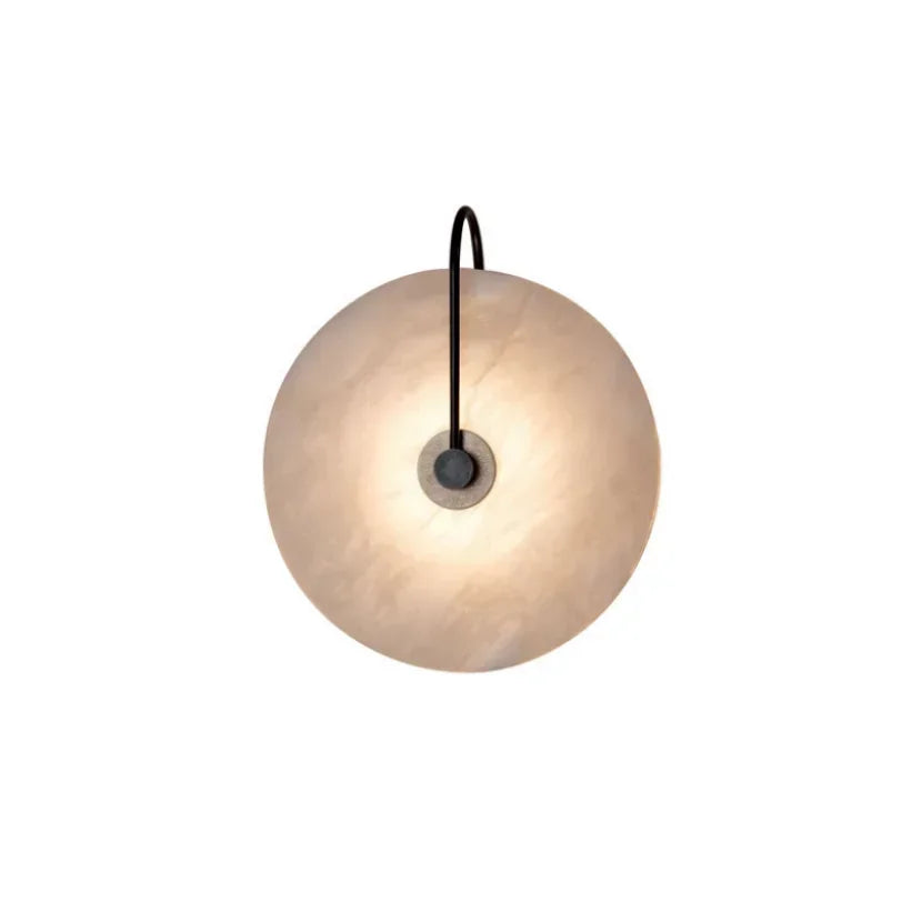 Nordic Postmodern Minimalist Marble Living Room Wall Lamp Creative Circular Bedroom Headboard Corridor Wall Lamp