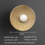 Nordic Creative Retro Round Wall Lamp Wabi-sabi Resin Sconces for Living Room Bedroom Bedside Hotel Corridor  Decor lightig