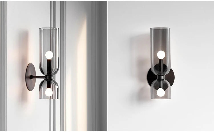 Nordic minimalist creative glass wall lamp hallway foyer bedroom living room bedside lamp study art light luxury wall lamp