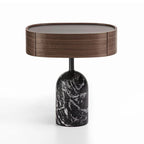 Any Size Custom Italian Minimalist Nightstand Pine Wood Marble Bedside Cabinet Eco Friendly Scratch Resistant Modern Home Storag
