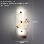 Creative Marble LED Wall Sconce Minimalist Lighting Fixture Living Room Bedroom Bedside Dining Room Corridor Home Decor