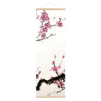 Chinese Plum Blossom Scroll Hanging Painting Canvas Art Flower Wall Painting Scroll Painting Living Room Home Decoration