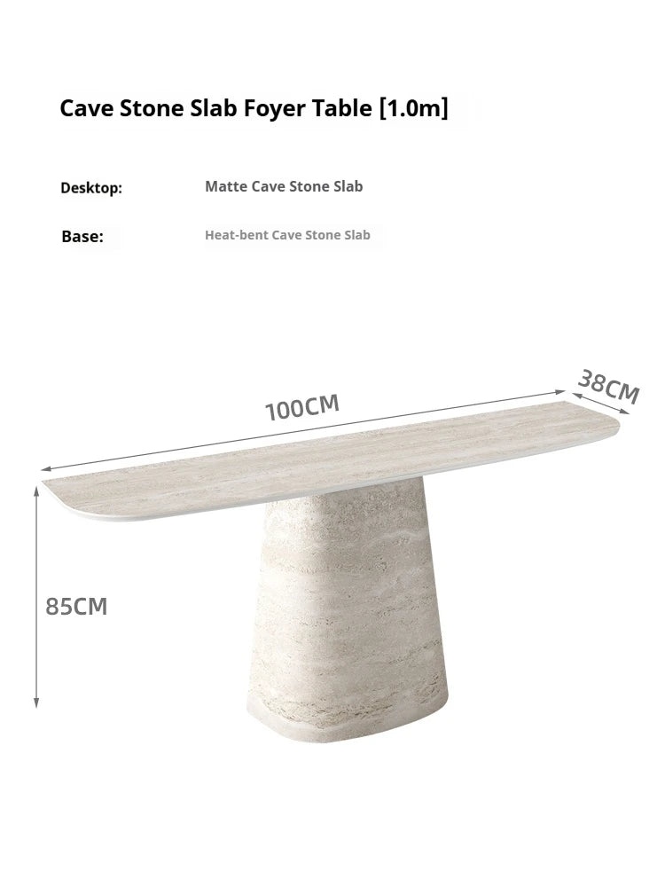 Any Size Custom Travertine Pattern Entryway Console Table Coffee Table Luxury Minimalist Living Room Side Accent Table Furniture