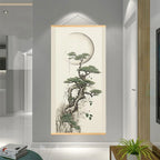 Chinese Style Pine Tree Canvas Picture Wall Art Poster Living Room Corridor Office Decor Canvas Painting Print Mural Gift