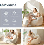 Any Size Custom Rabbit Fur Lazy Sofa Crushed Sponge Filling Soft Wrapped Feeling Vacuum Compressed Shipping Cozy Living Room Cas