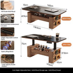 Any Size Custom Nordic Style Electric Lift Coffee Table Sturdy Durable Living Room Home Luxury Multi Functional Tea Table Furnit