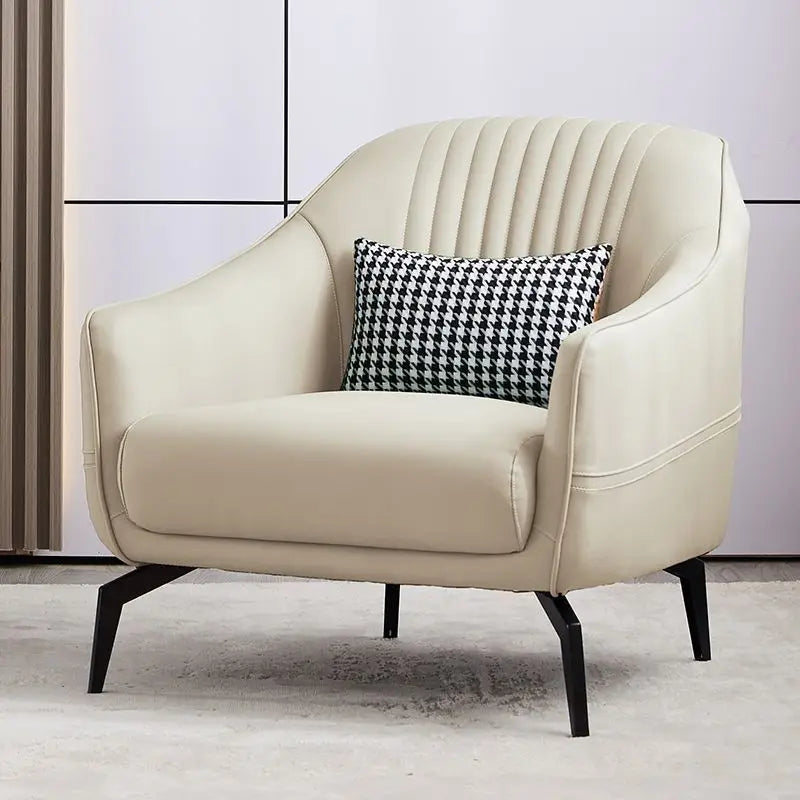 Scandinavian light luxury single sofa chair living room home bedroom leisure chair designer fabric sofa lazy small household