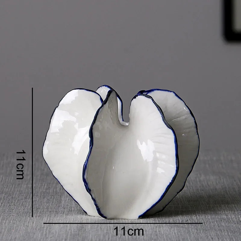 Carambola Decorative Ceramic Vase Crafts Floral Flower Arrangement Simulation Star Fruit Porcelain Vases Living Room Decoration