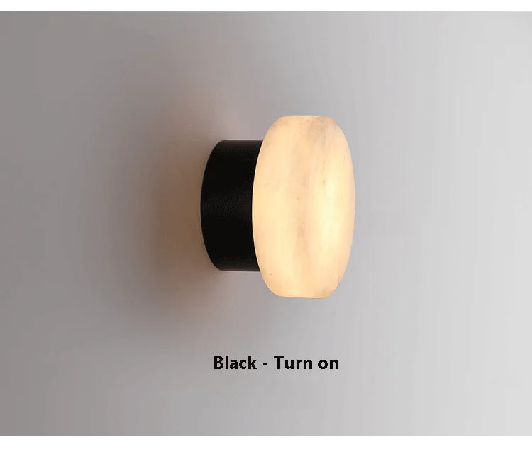 Luxury Spain natural Marble Round Wall Lamp Nordic Modern LED room Light living room Bedroom Passage corridor High-end Fixture