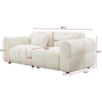 80\" Oversized Boucle Sofa Couch Modern Deep Seat Love Seat Mid-Century Cloud Couch for Living Room ComfortableCustomized