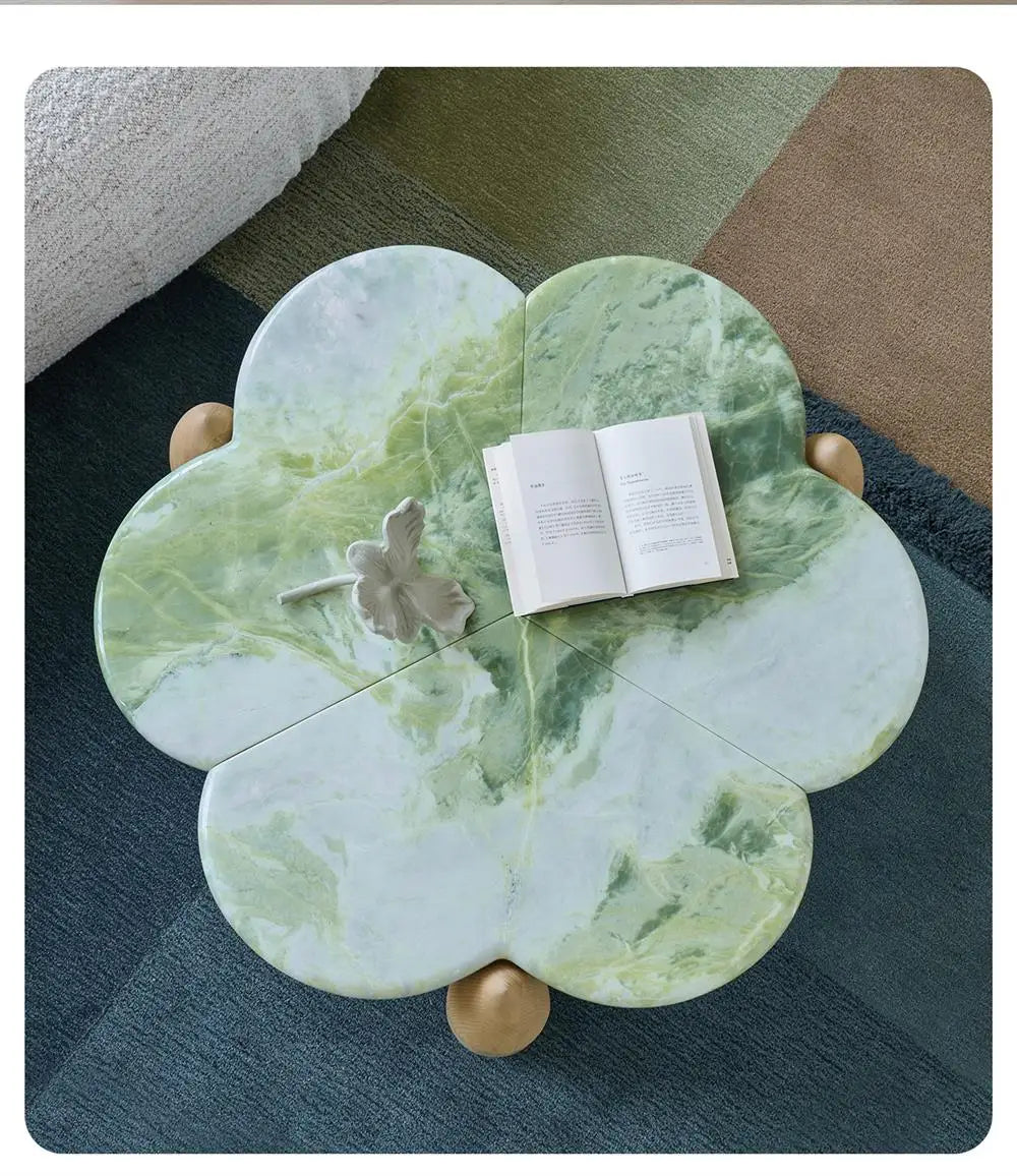 Mountain Stream Coffee Table, Vintage Marble Design for Small Space, Modern Luxury, Heat & Scratch Resistant, Customizable