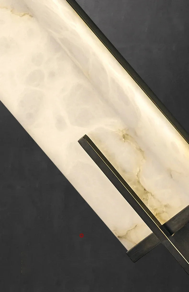 Nordic minimalist imitation marble living room TV background wall light hotel bedroom headboard resin light