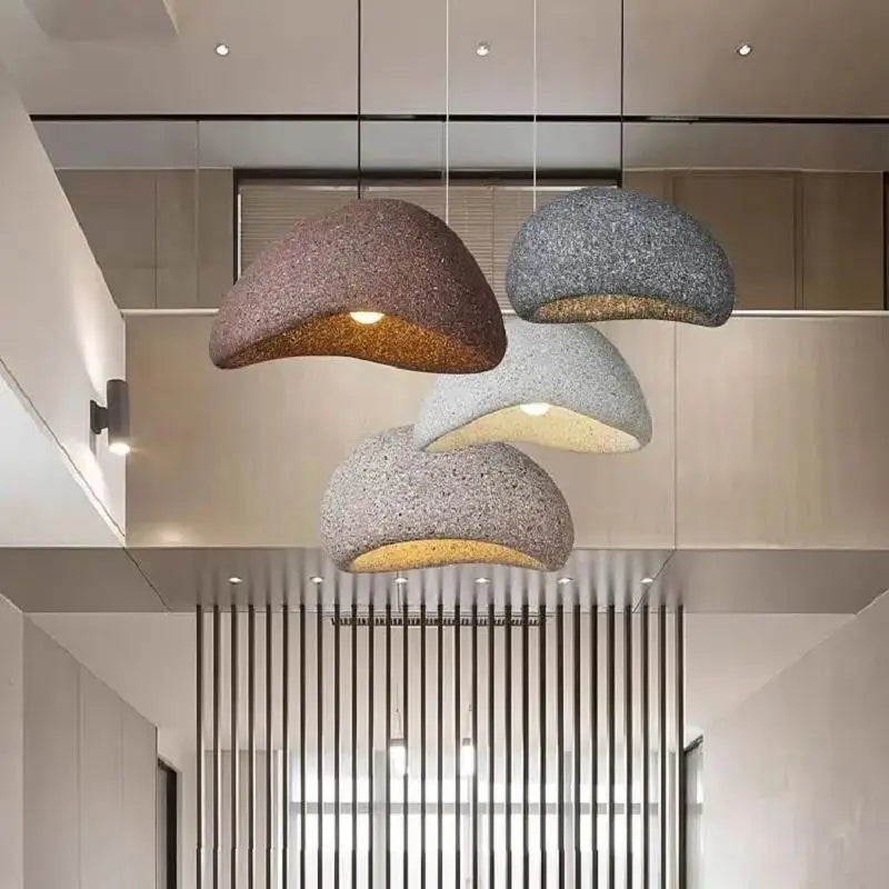 2026 New Model Wabi Sabi Pendant Lamp Living Room Dining Table Bedroom LED Ceiling Chandelier Light Home Decor E27 Hanging Lamp