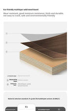 Natural Marble Dining Table with Walnut Base, Minimalist Luxury Villa Long Table, Eco-Friendly & Moisture-Proof, Customizable