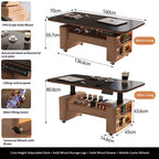 Any Size Custom Nordic Style Electric Lift Coffee Table Sturdy Durable Living Room Home Luxury Multi Functional Tea Table Furnit