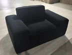 Frameless Tofu Block Sofa, Wabi-Sabi Chenille Fabric with 5-Zone Support, Heavy-Duty & High-Density Foam, Minimalist Design