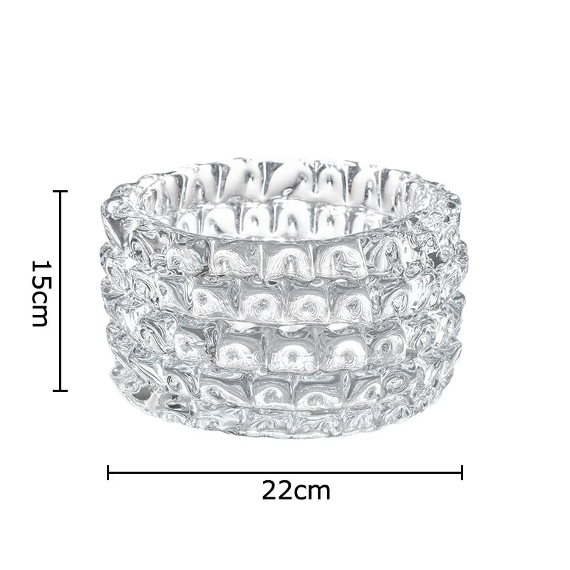 Creative Transparent Wrinkle Glass Vase Desk Decoration Flower Arrangement Hydroponics Flower Pots Floral Vases Modern Decor