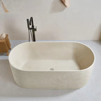 Any Size Custom Japanese Wabi Sabi Cultured Stone Bathtub Artistic Freestanding Soaking Tub Heat Retention Easy Clean Body Conto