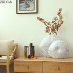 Silver Plated Vase Singular Ellipse Flower Arrangement Artificial Flowers Use Flower Vases Resin Crafts Living Room Decoration