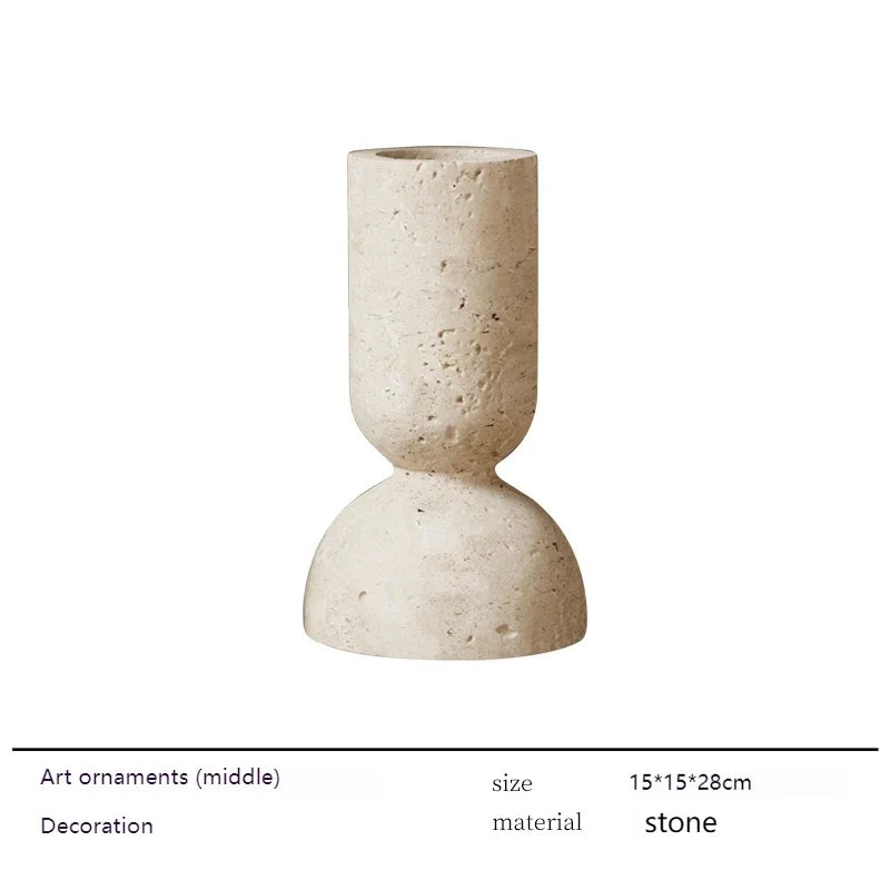 Any Size Custom Modern Marble Sculpture Vase Handcrafted Unique Stone Art Decor Luxury Home Living Room Shelf Office Desk Premiu