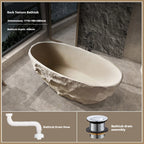 Any Size Custom Zen Inspired Stone Look Bathtub Compact One Piece Freestanding Tub Mansion Bathroom Heat Retaining Easy Clean Bo