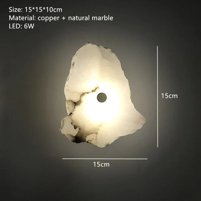 Creative Marble LED Wall Sconce Minimalist Lighting Fixture Living Room Bedroom Bedside Dining Room Corridor Home Decor