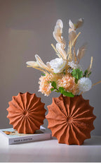 Minimalism Shell Shaped Ceramic Vase Hydroponics Floral Vases Orange Conch Flowers Pots Flower Arrangement Desk Decoration