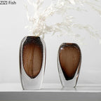 Double-layer Bubble Glass Vase Hydroponics Plant Pots Table Decoration Flower Arrangement Floral Vases Room Aesthetic Decor