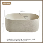 Any Size Custom Japanese Wabi Sabi Cultured Stone Bathtub Artistic Freestanding Soaking Tub Heat Retention Easy Clean Body Conto