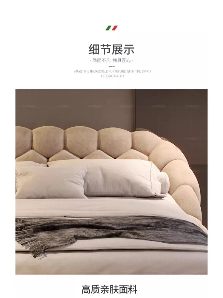 Lambswool Floating Bed Aesthetics Princess Wedding High End Quality Bed Modern Apartment Confortable Muebles Bedroom Furniture