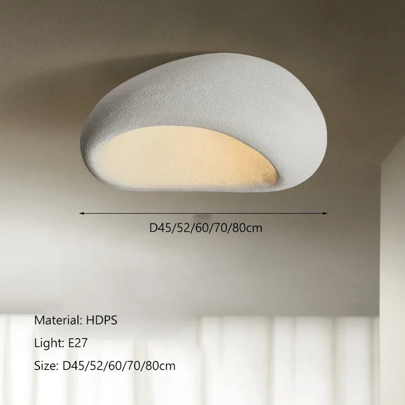 Nordic Minimalist Wabi Sabi Cream Wind Led Ceiling Lamps Chandelier Lustre Living Dining Room Home Decor Bedroom Lights Fixture