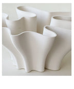 Floral Shaped Ceramic Vase Hydroponics Flower Pots Desk Decoration Flower Arrangement Modern Crafts Vases Room Aesthetic Decor