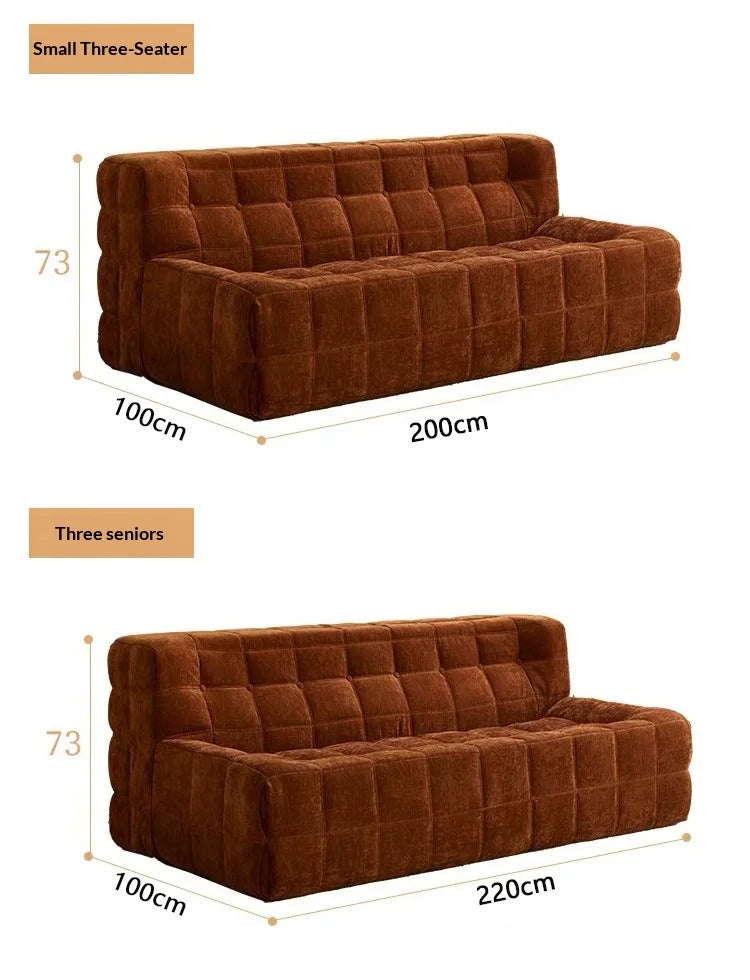 Any Size Custom Chenille Togo Lazy Sofa 6 Pleats 5 Buttons Plump Filling Compressed Shipping Multi Colors Available Cozy Living