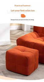 Any Size Custom Chenille Togo Lazy Sofa 6 Pleats 5 Buttons Plump Filling Compressed Shipping Multi Colors Available Cozy Living