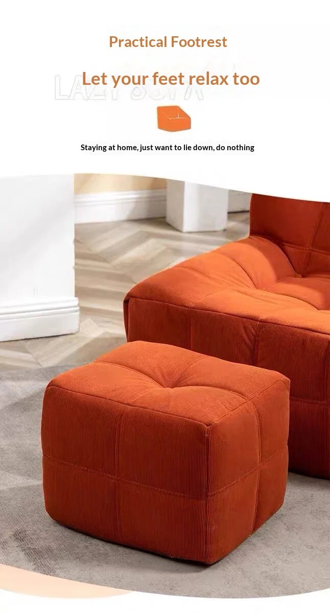 Any Size Custom Chenille Togo Lazy Sofa 6 Pleats 5 Buttons Plump Filling Compressed Shipping Multi Colors Available Cozy Living