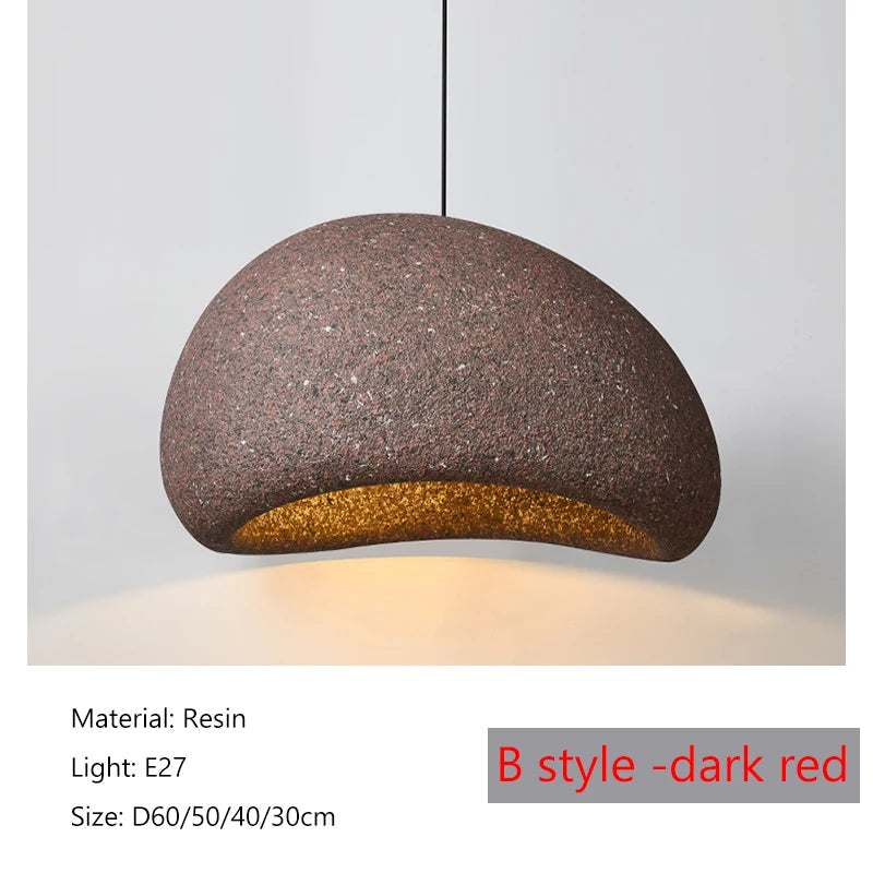 2026 New Model Wabi Sabi Pendant Lamp Living Room Dining Table Bedroom LED Ceiling Chandelier Light Home Decor E27 Hanging Lamp