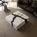 Any Size Custom Square Marble Coffee Table Italian Minimalist Viral Design Spacious Living Room Heat Scratch Resistant Customiza