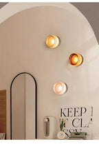 Modern LED Wall Lamp Living Room Amber Jelly Decor Wall Sconces  Corridor Study Dining Room  Home Decoration Smokey Grey Fixture