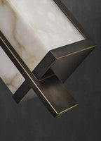 Nordic minimalist imitation marble living room TV background wall light hotel bedroom headboard resin light