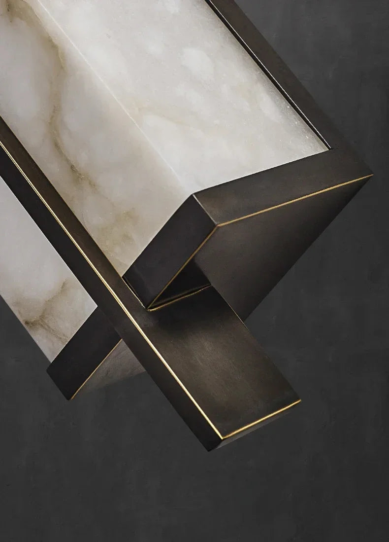Nordic minimalist imitation marble living room TV background wall light hotel bedroom headboard resin light