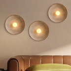 Nordic Creative Retro Round Wall Lamp Wabi-sabi Resin Sconces for Living Room Bedroom Bedside Hotel Corridor  Decor lightig